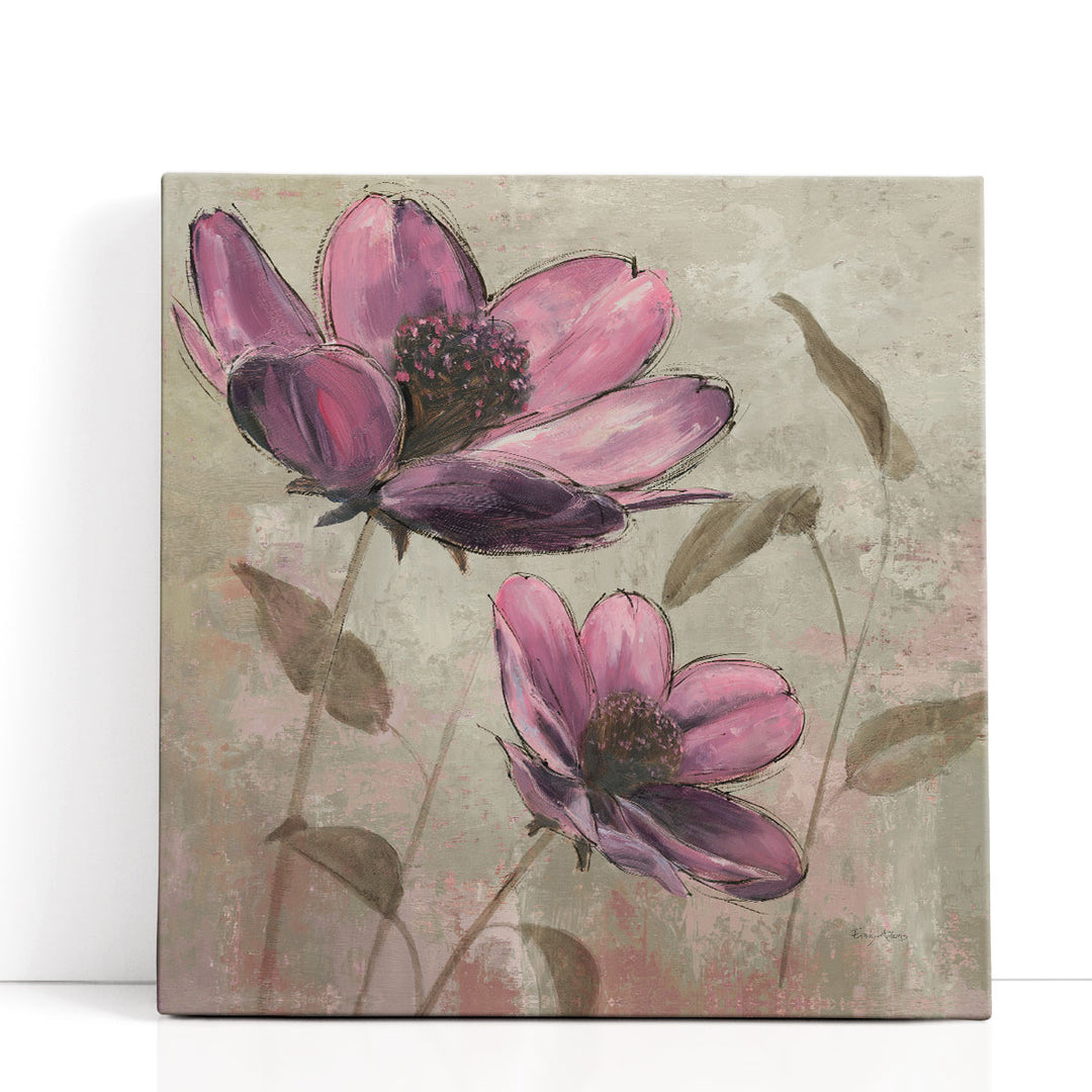 Plum Floral II - Canvas Print Wall Art
