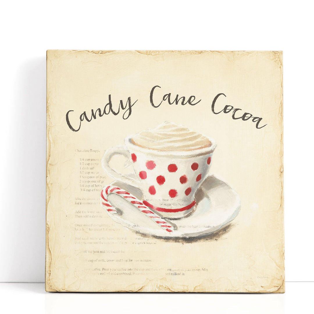 Creme de Noel Candy Cane - Canvas Print Wall Art