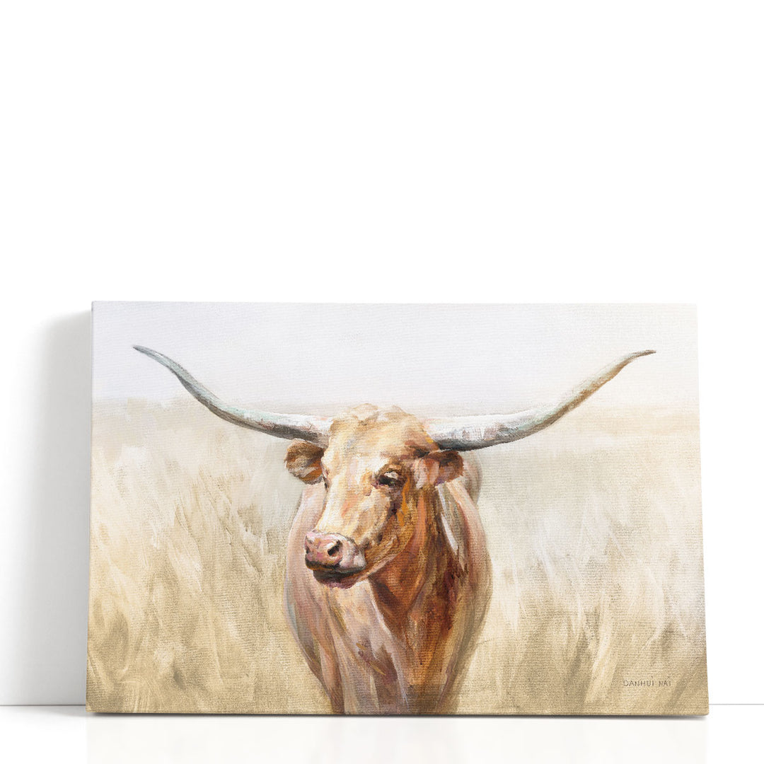Big Sky Longhorn - Canvas Print Wall Art