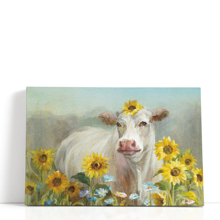 Farm and Field I Blue Sky - Canvas Print Wall Art