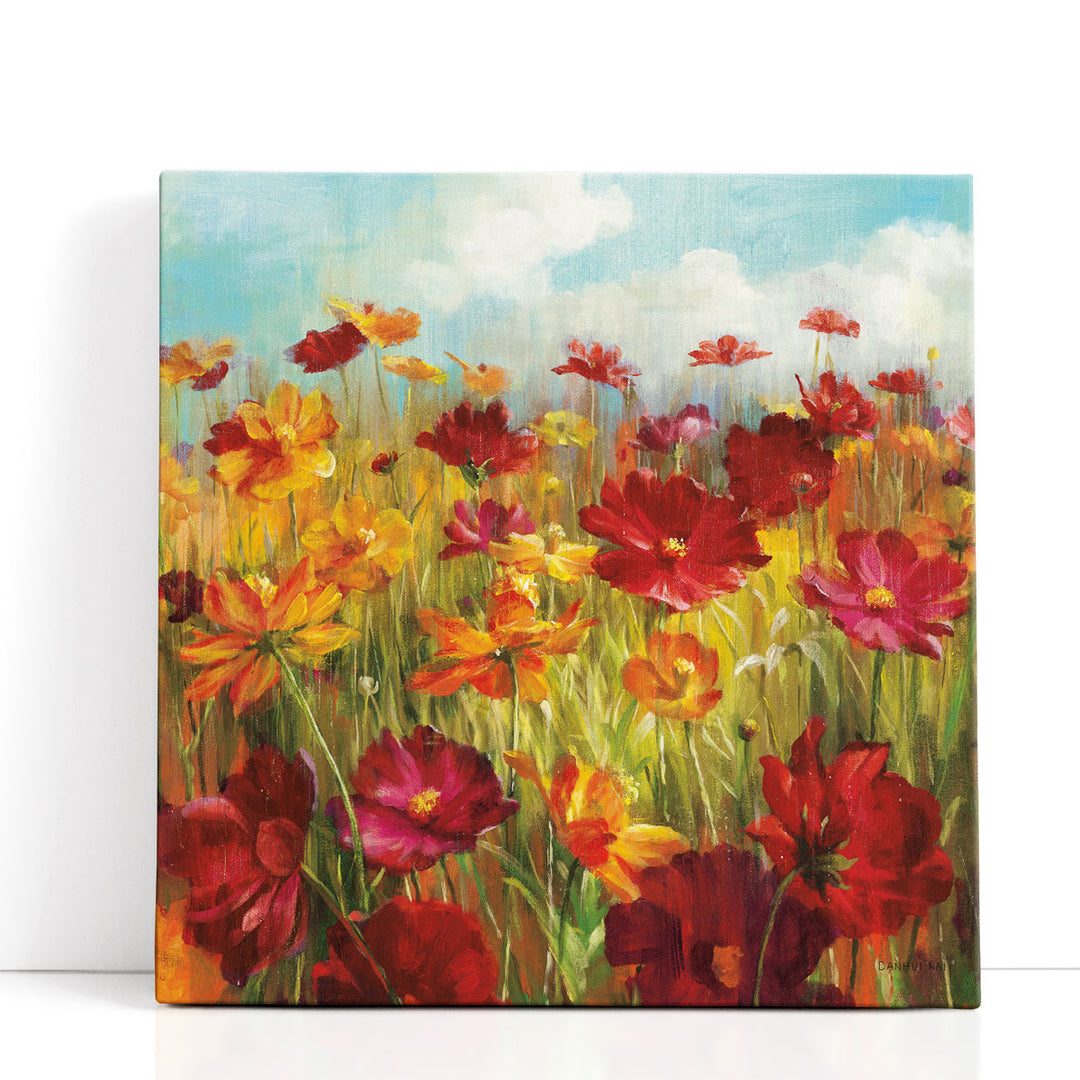 Cosmos in the Field - Canvas Print Wall Art