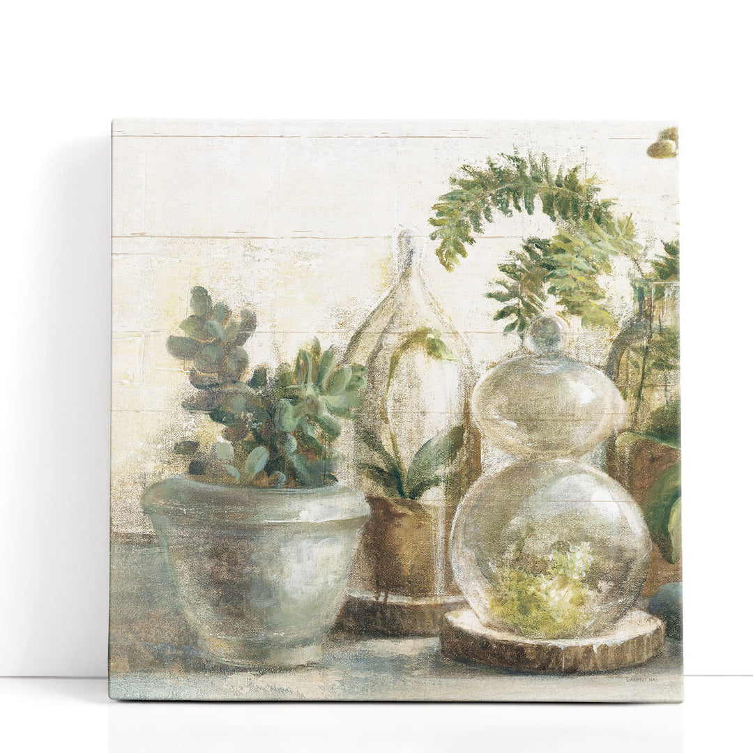 Neutral Plant Still Life Décor with potted fern
