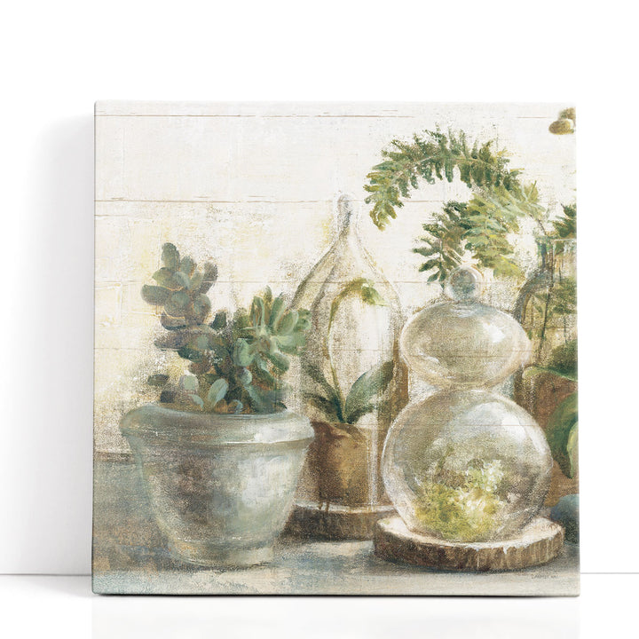Neutral Plant Still Life Décor with potted fern