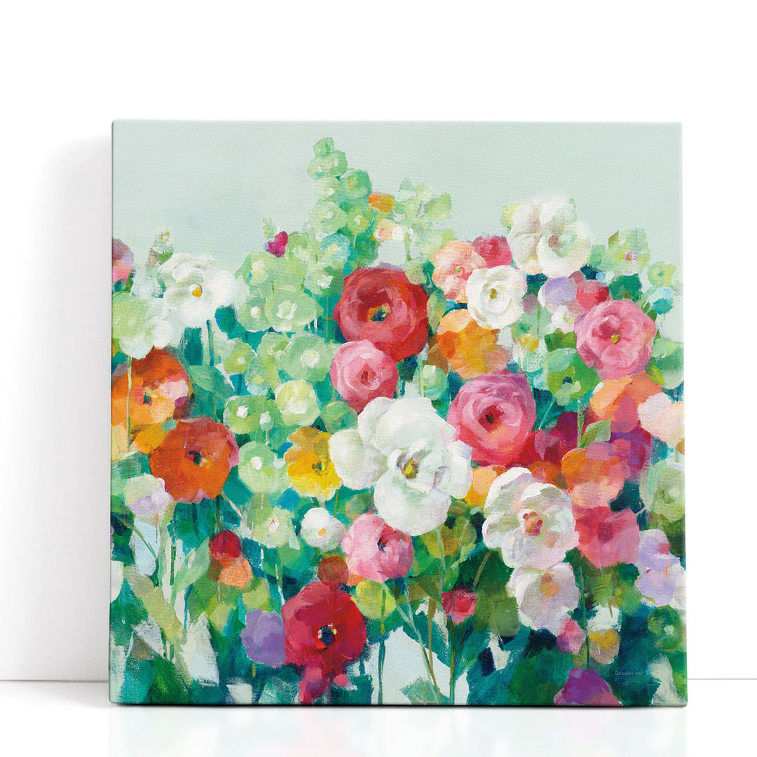 June Beauties Pale Blue - Canvas Print Wall Art