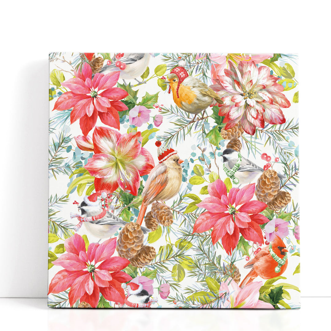 Happy Holidays Pattern I - Canvas Print Wall Art