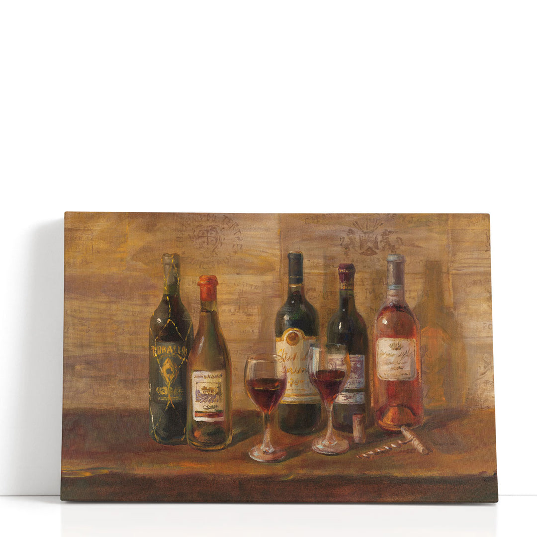 Vintage Wine Wall Art rustic vineyard label illustration