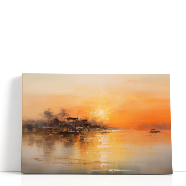 Antique Lake Journey - Canvas Print Wall Art