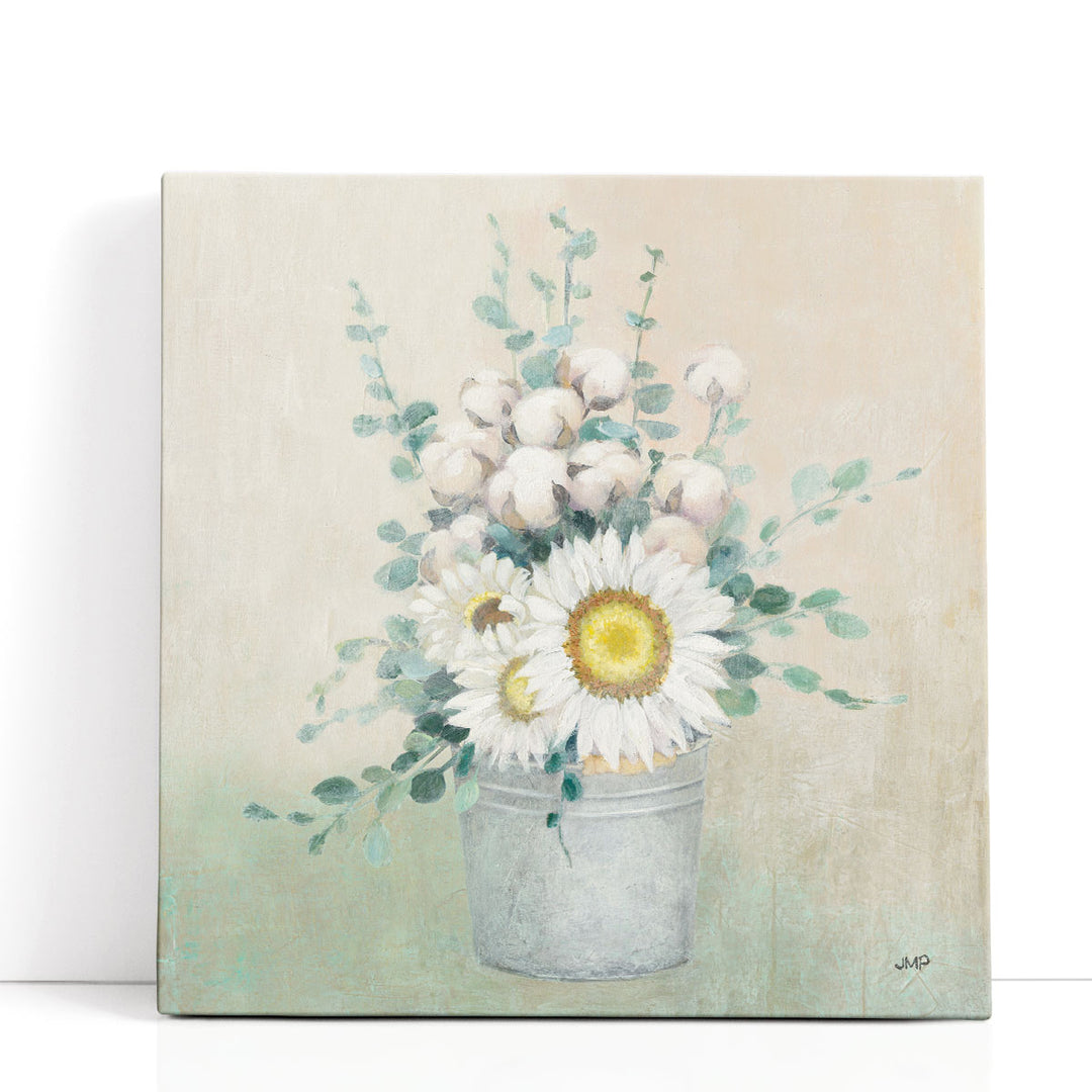 Floral Country Wall Art – cotton and sunflower