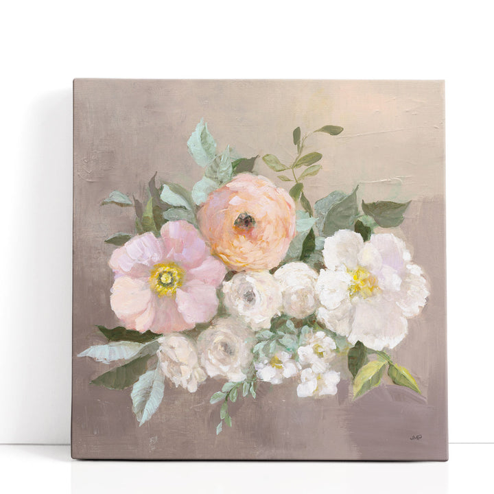 Pale Floral Spray II - Canvas Print Wall Art