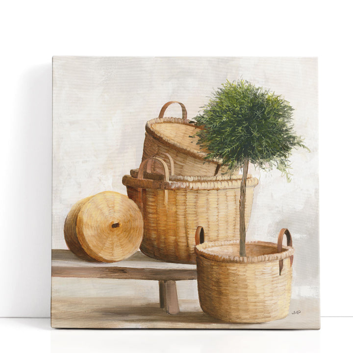 plant prints – vintage woven basket botanical art