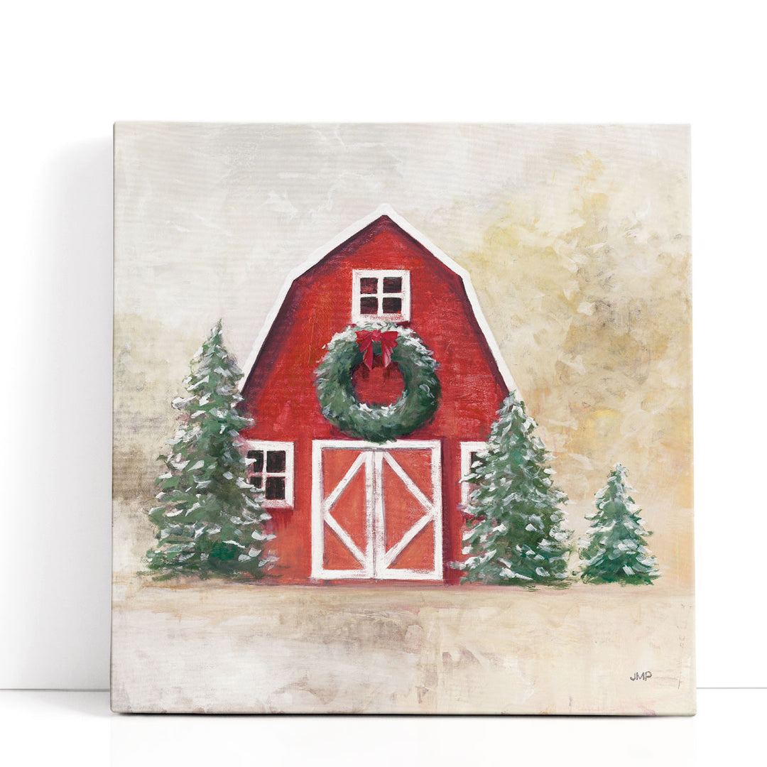 December Barn - Canvas Print Wall Art