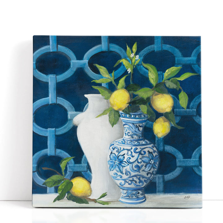 Blue Chinoiserie Art Prints – cobalt botanical porcelain vase