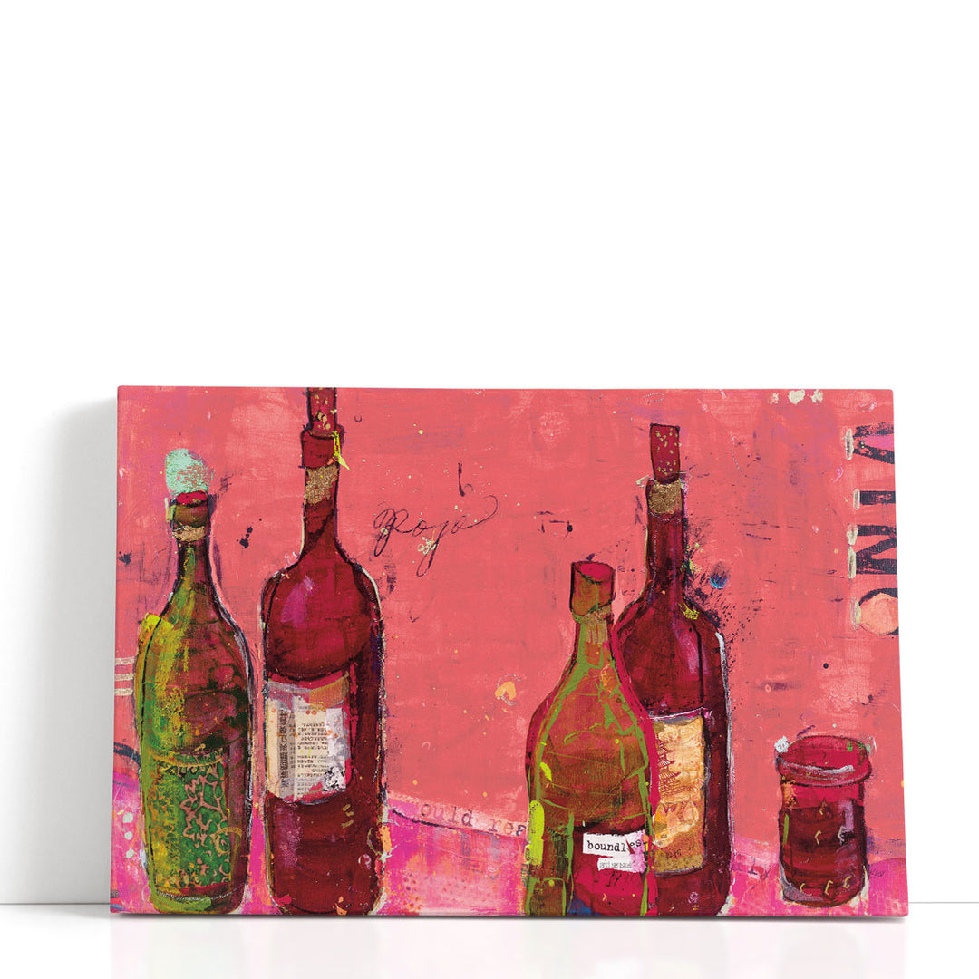 wine wall art – elegant red kitchen accent