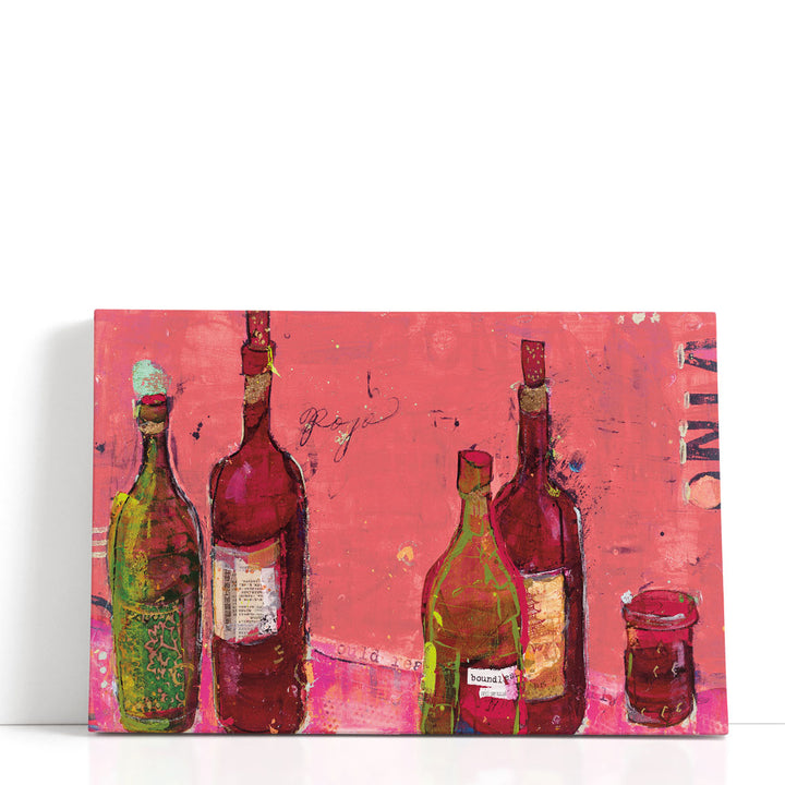 wine wall art – elegant red kitchen accent
