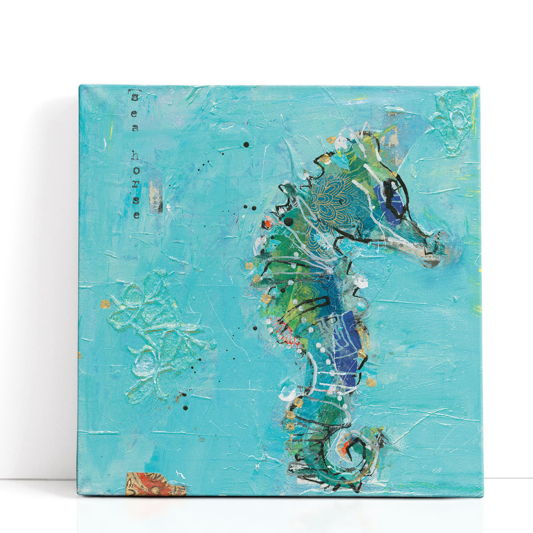 Little Seahorse Blue - Canvas Print Wall Art