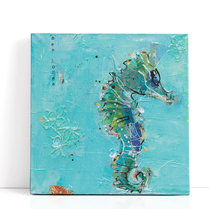 Little Seahorse Blue - Canvas Print Wall Art