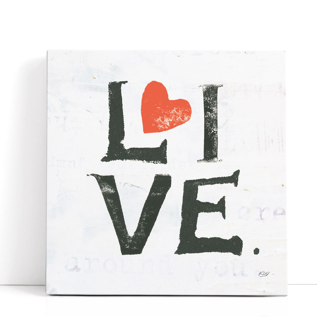 Live Black and White - Canvas Print Wall Art