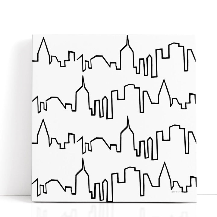 Architectural prints of abstract city skyline