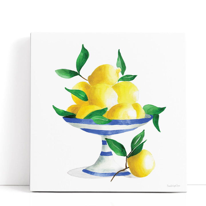 lemon art print – bright yellow composition