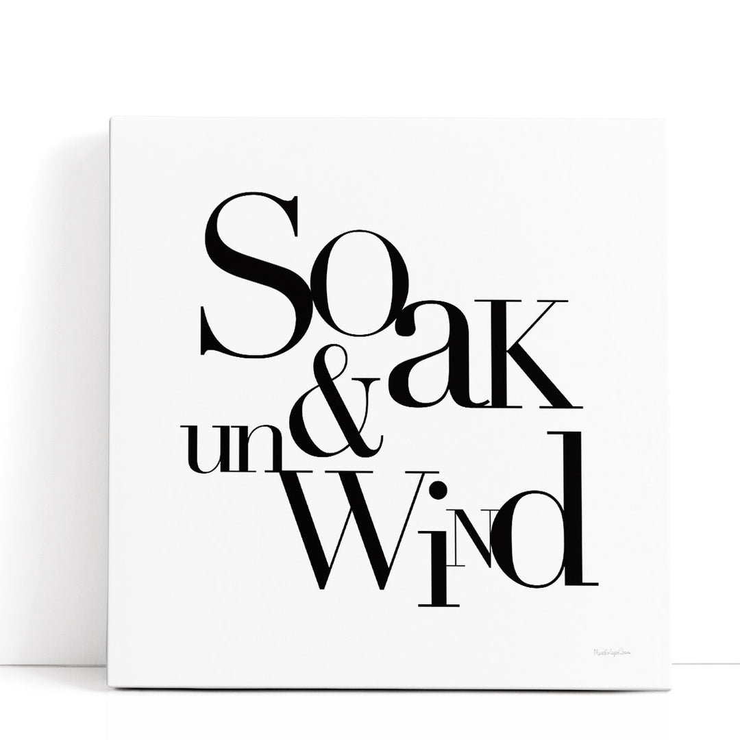 Soak and Unwind Black and White - Canvas Print Wall Art