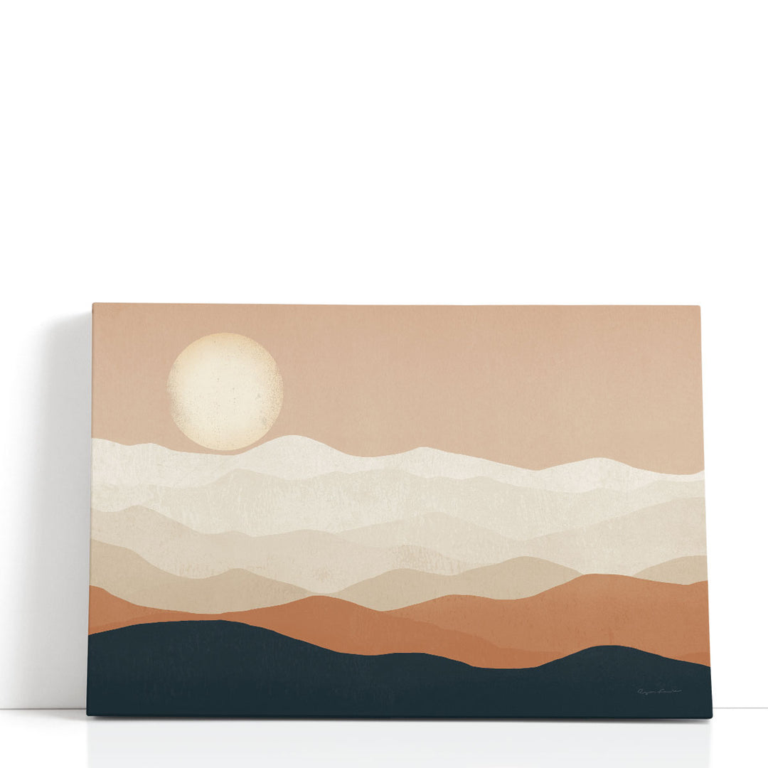 Contemporary abstract landscape with earthy tones