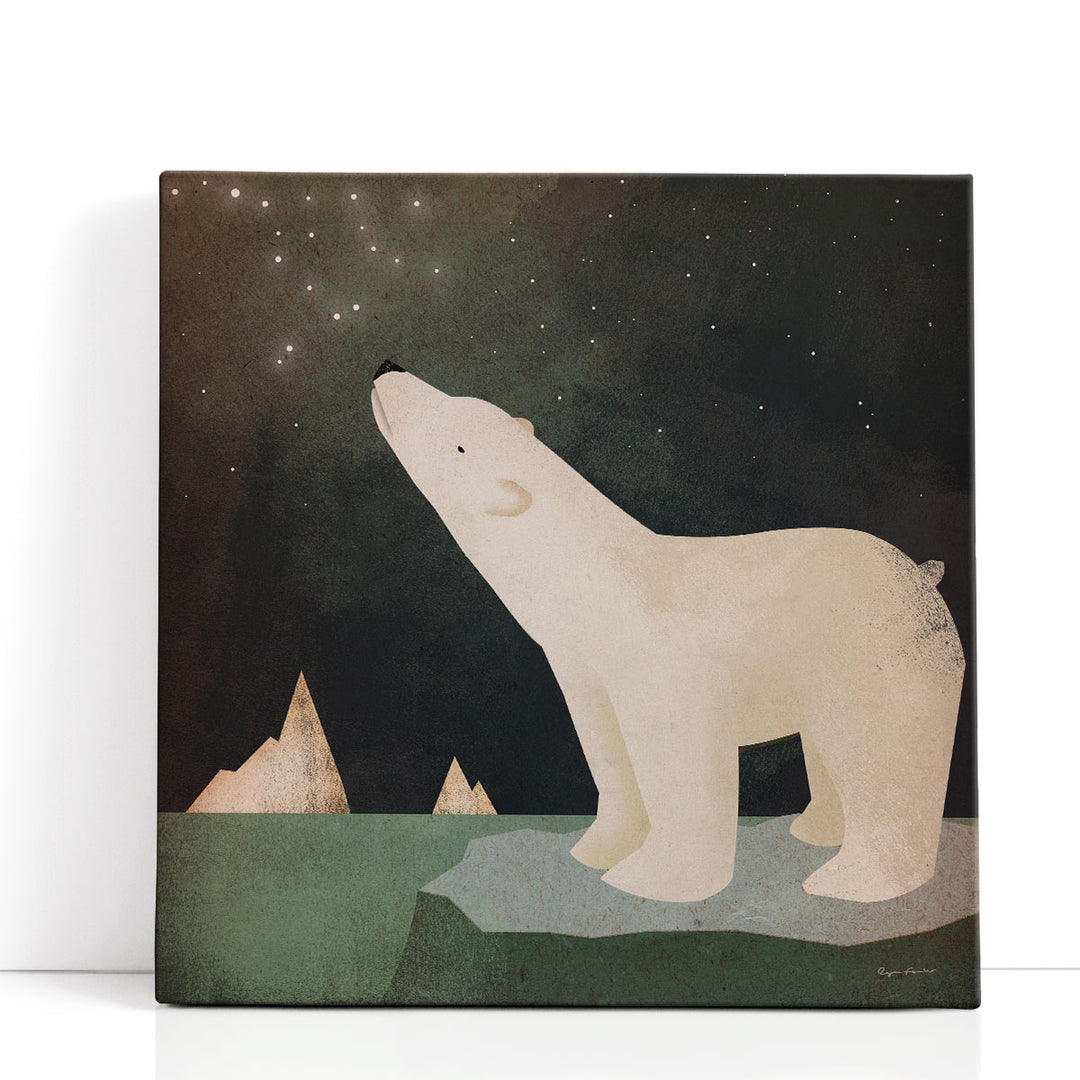 Constellations Polar Bear - Canvas Print Wall Art