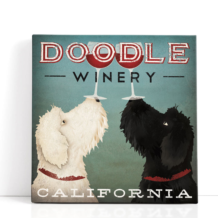 Doodle Wine - Canvas Print Wall Art