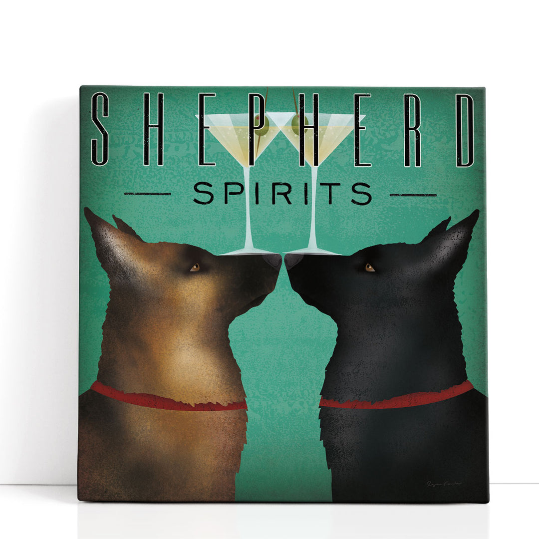 Double Shepherd Martini - Canvas Print Wall Art