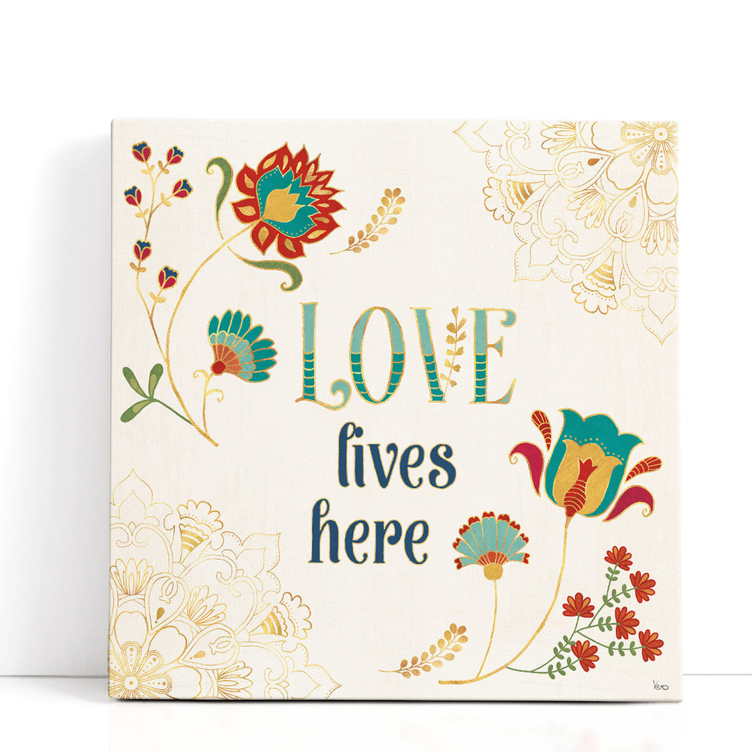 Folk Floral V - Canvas Print Wall Art
