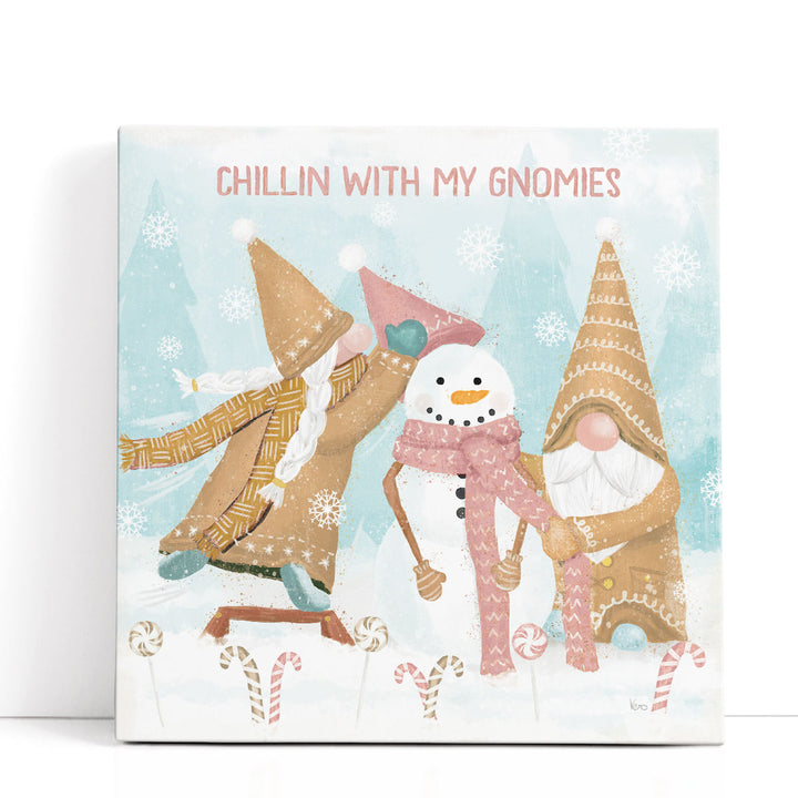 Gnome Sweet Gnome IV Blush - Canvas Print Wall Art
