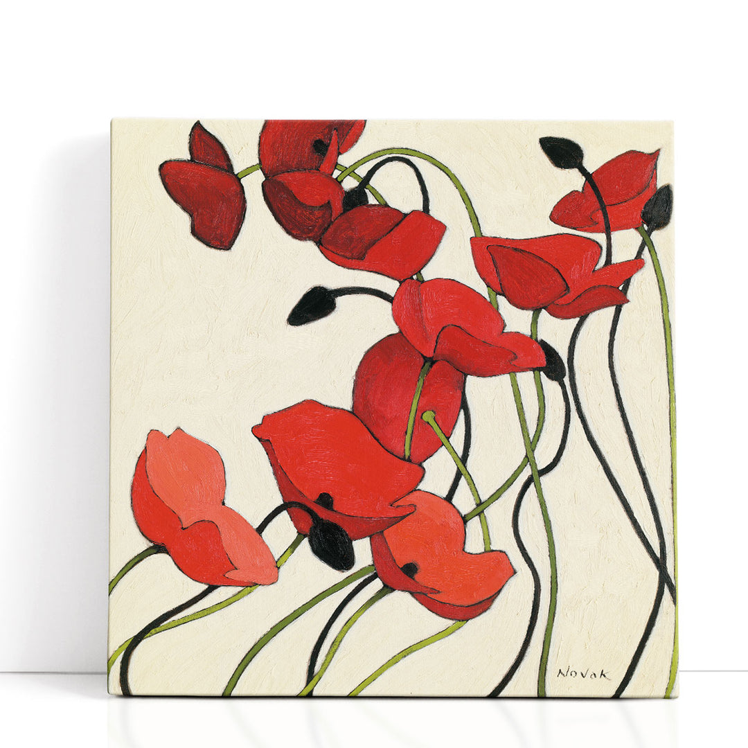 Poppies and Cream II - Canvas Print Wall Art