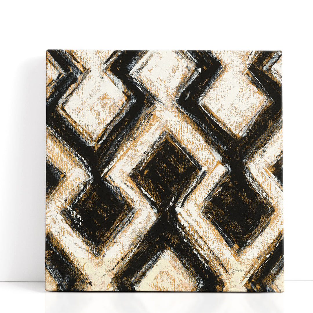 Black and Gold Geometric III - Canvas Print Wall Art
