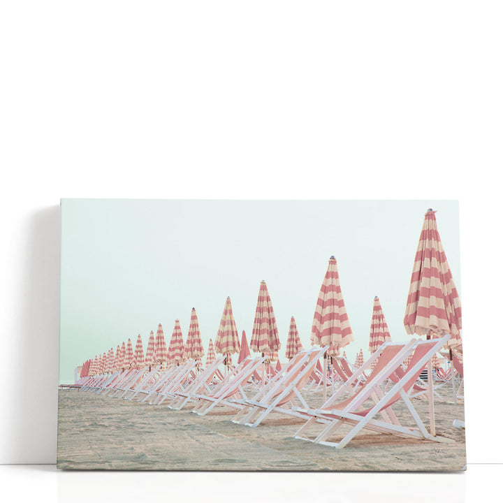 Pink Umbrellas - Canvas Print Wall Art