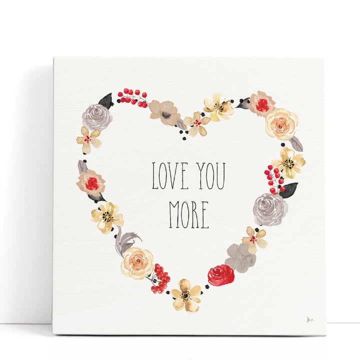 Love You More I - Canvas Print Wall Art