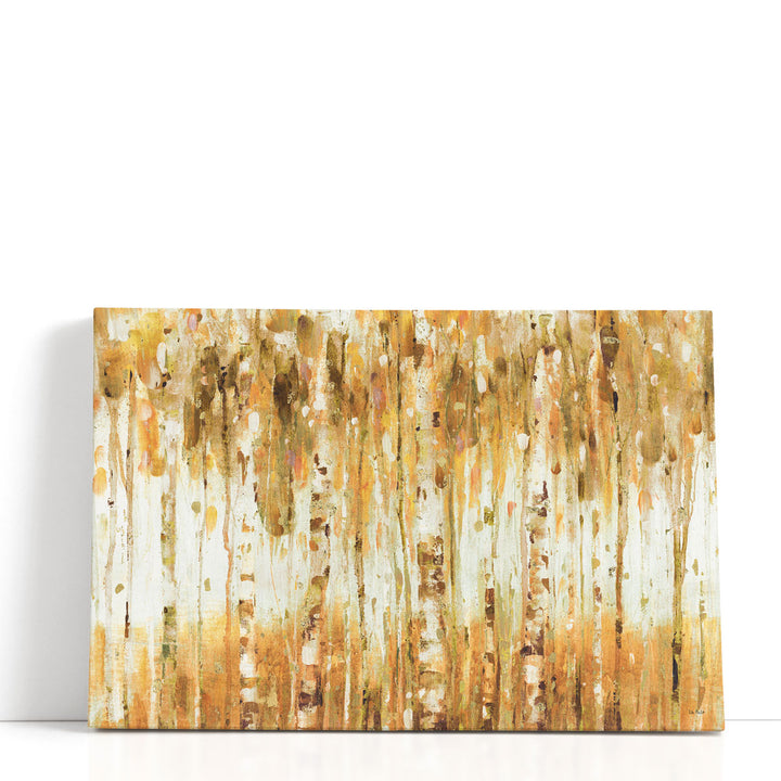 Tree painting with golden autumn tones