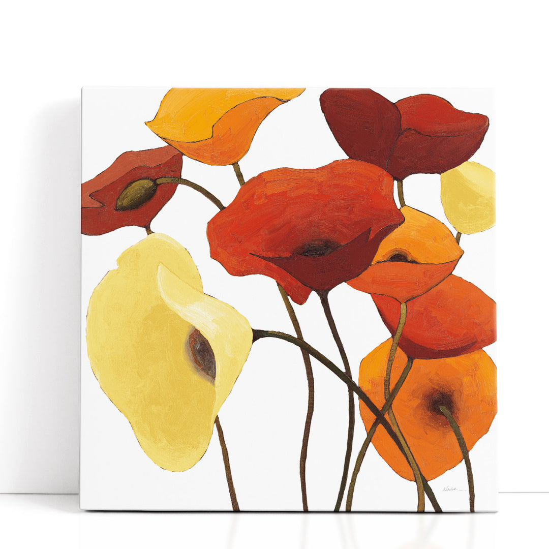 Up One on White Yellow - Canvas Print Wall Art