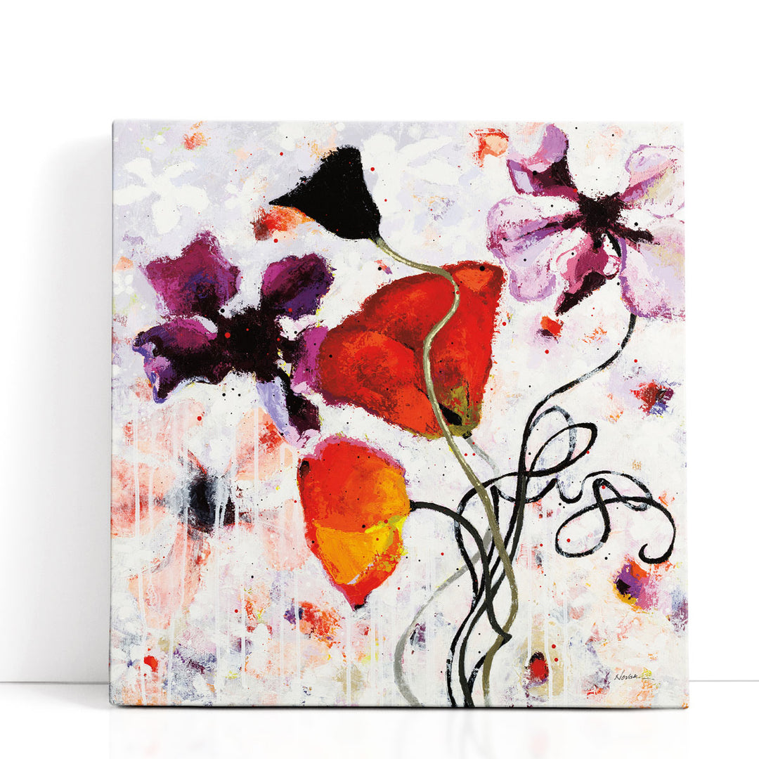 The Black Poppy - Canvas Print Wall Art