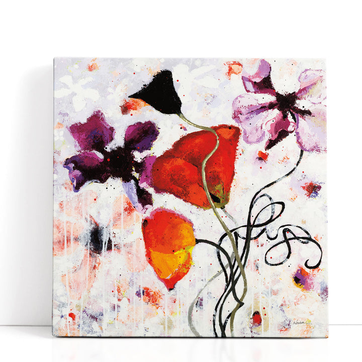 The Black Poppy - Canvas Print Wall Art
