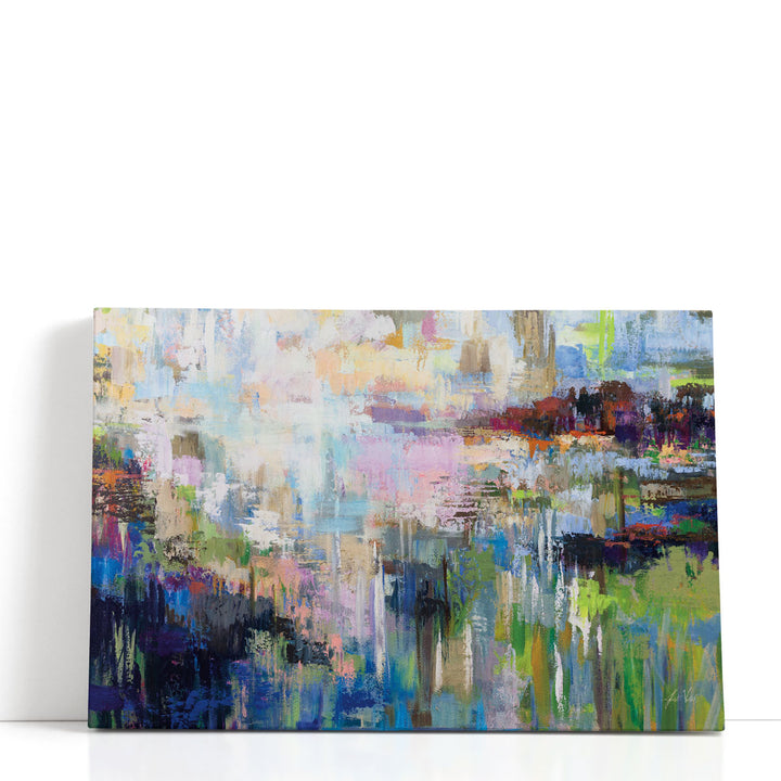 Abstract canvas prints with textured layers
