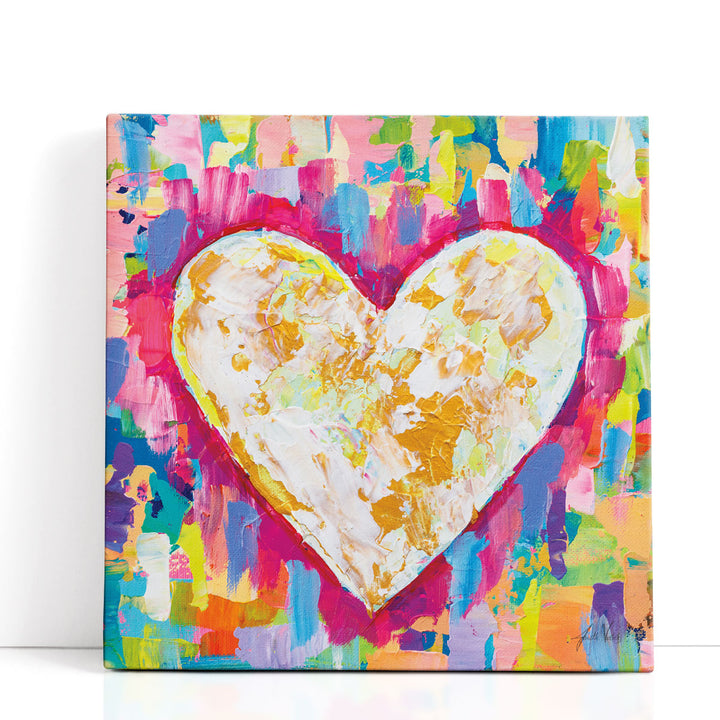 Colorful abstract heart on bright background