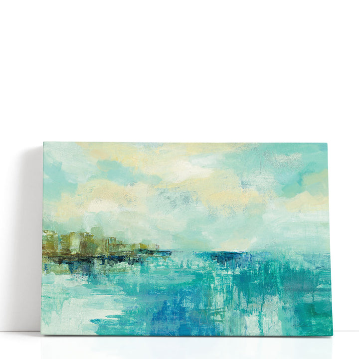 Cliff Side Town - Canvas Print Wall Art