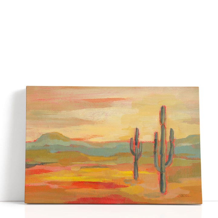 Cactus plant desert silhouette wall decor