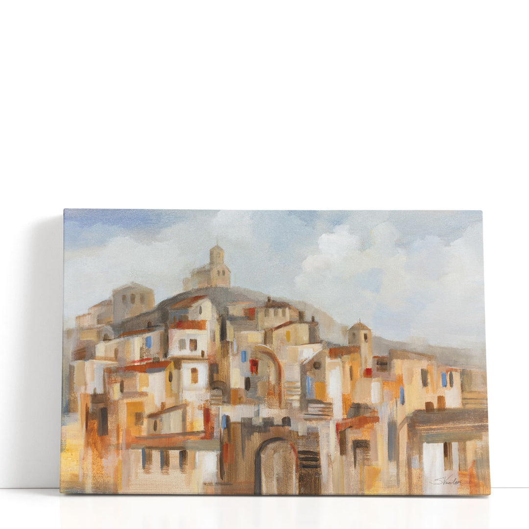 Town on the Hill - Canvas Print Wall Art