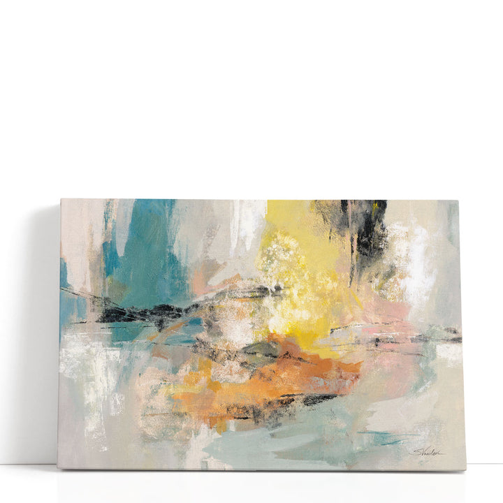 Abstract textured wall art in bold colors