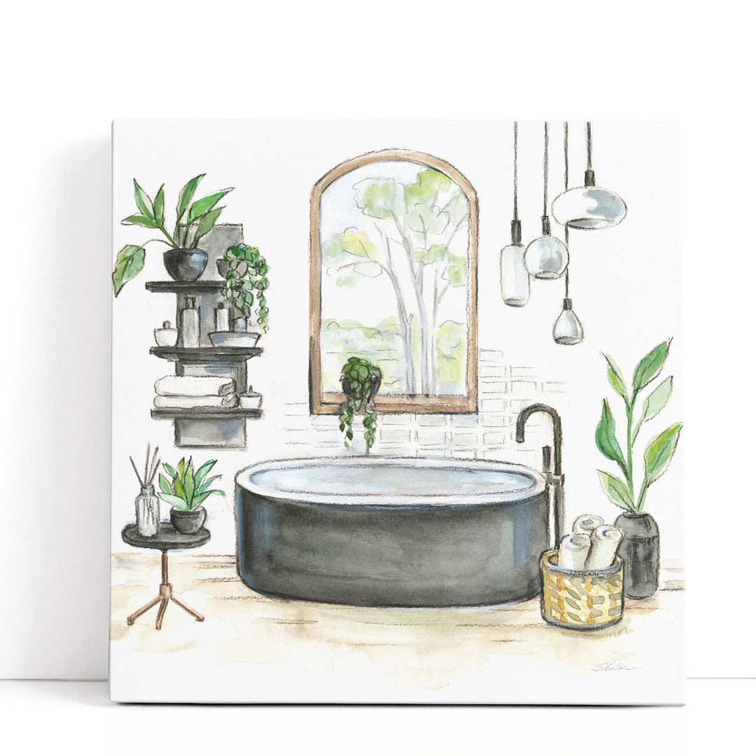 Black Bathtub I - Canvas Print Wall Art
