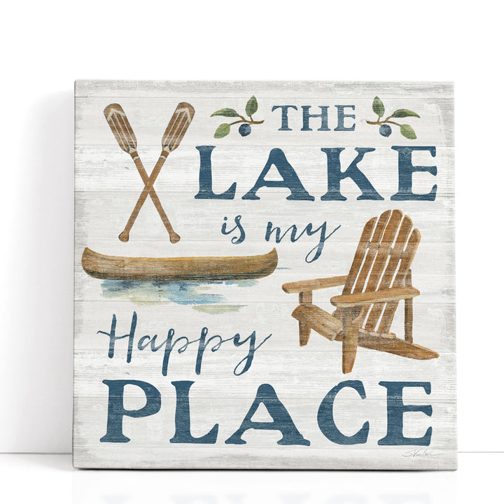 Lakeside Retreat IX Canoe - Canvas Print Wall Art