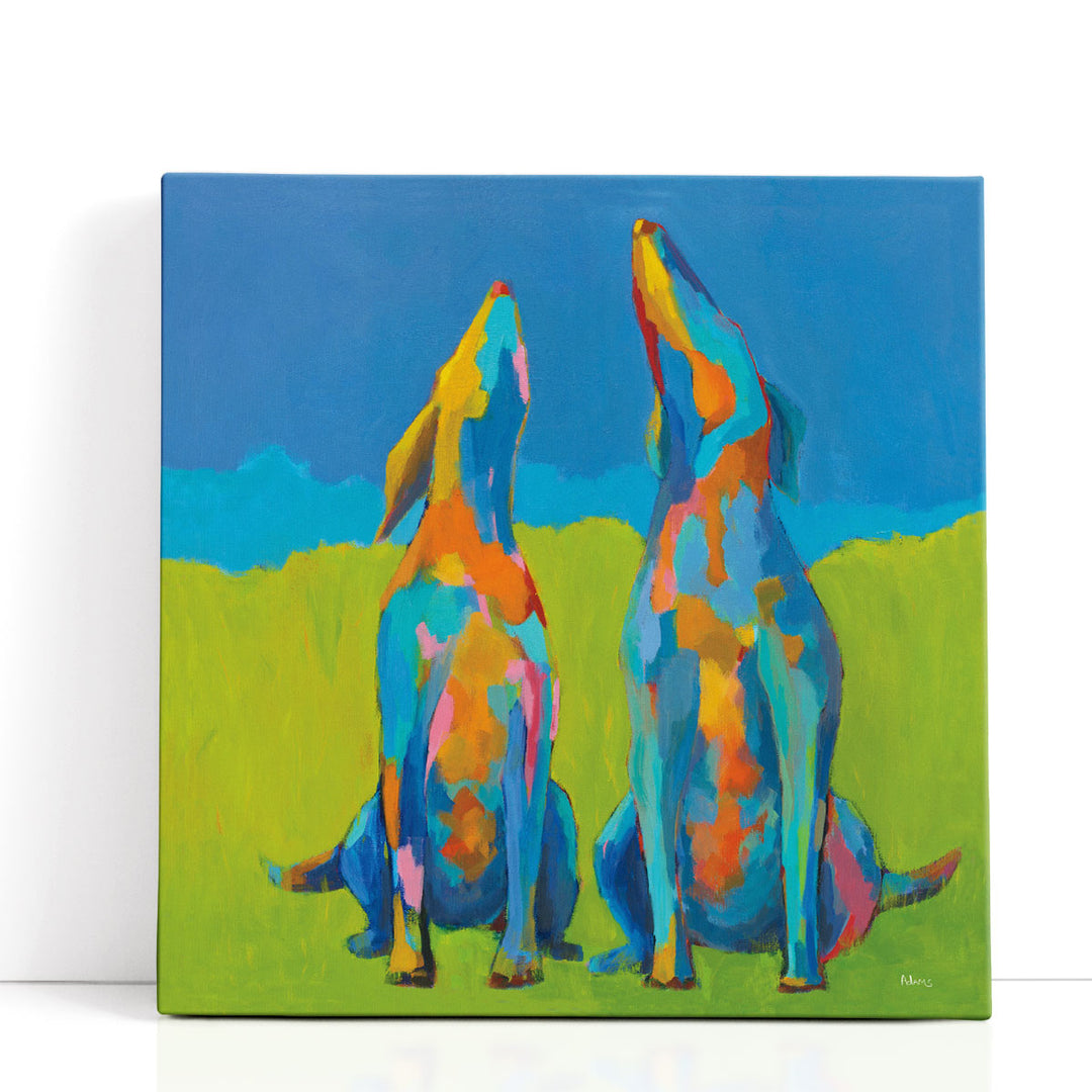 Howling Hounds - Canvas Print Wall Art