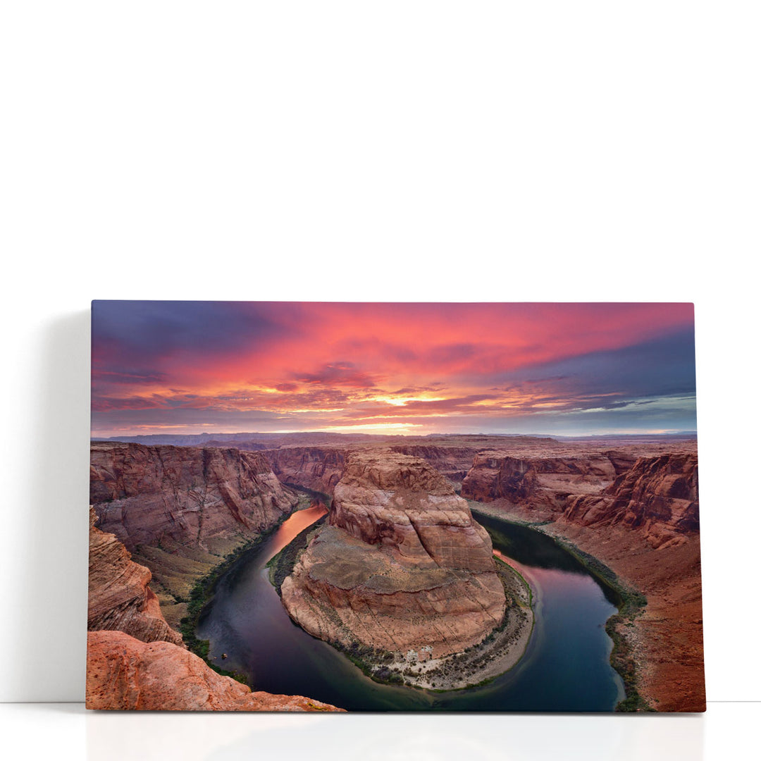 Lake photography wall art at sunset