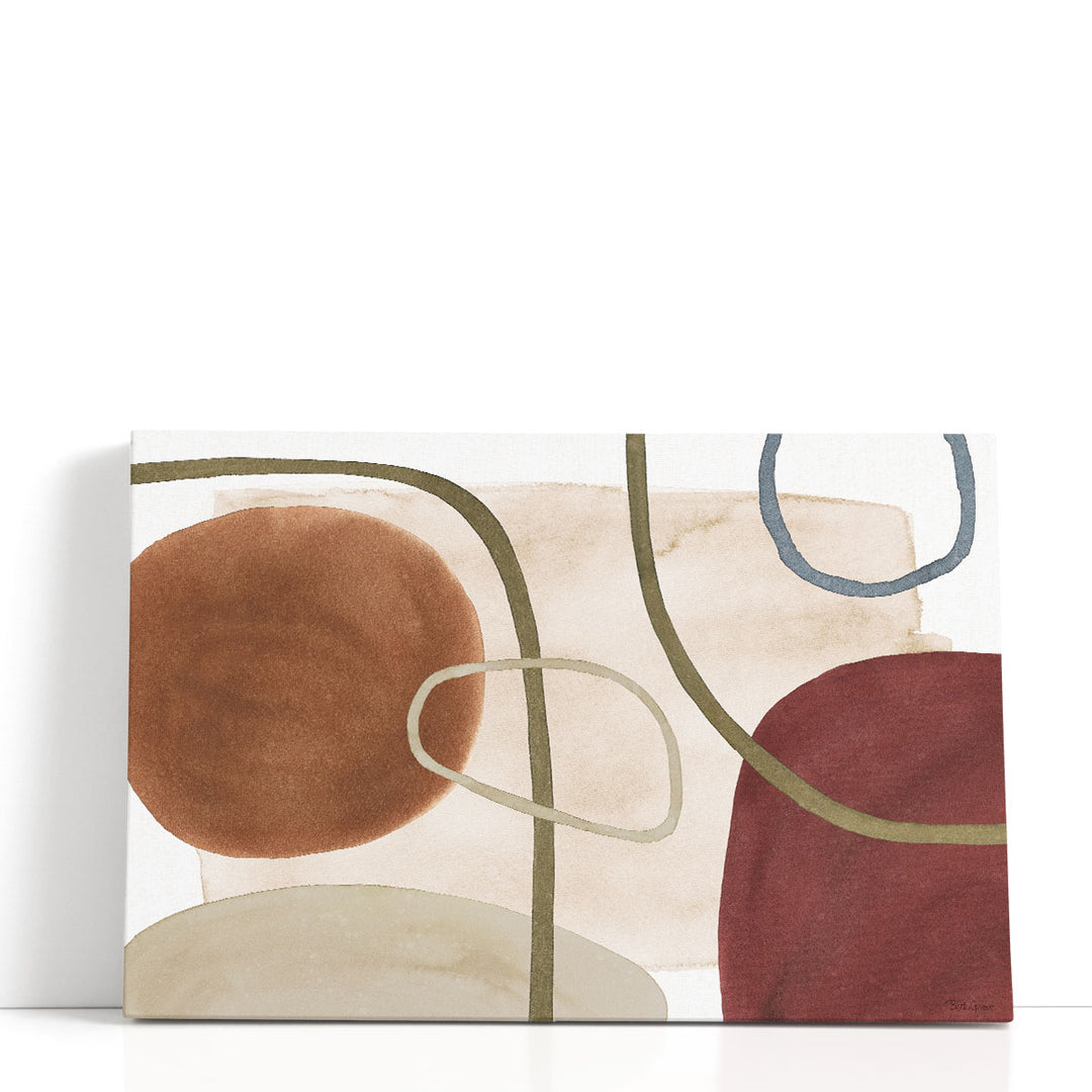 Abstract neutral wall art in soft browns