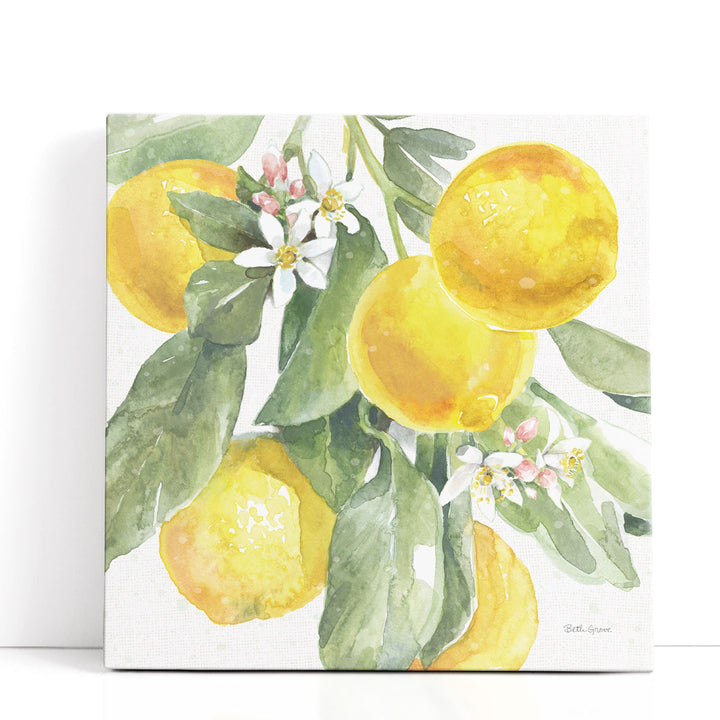 Yellow Lemon Wall Art for Kitchen bright citrus